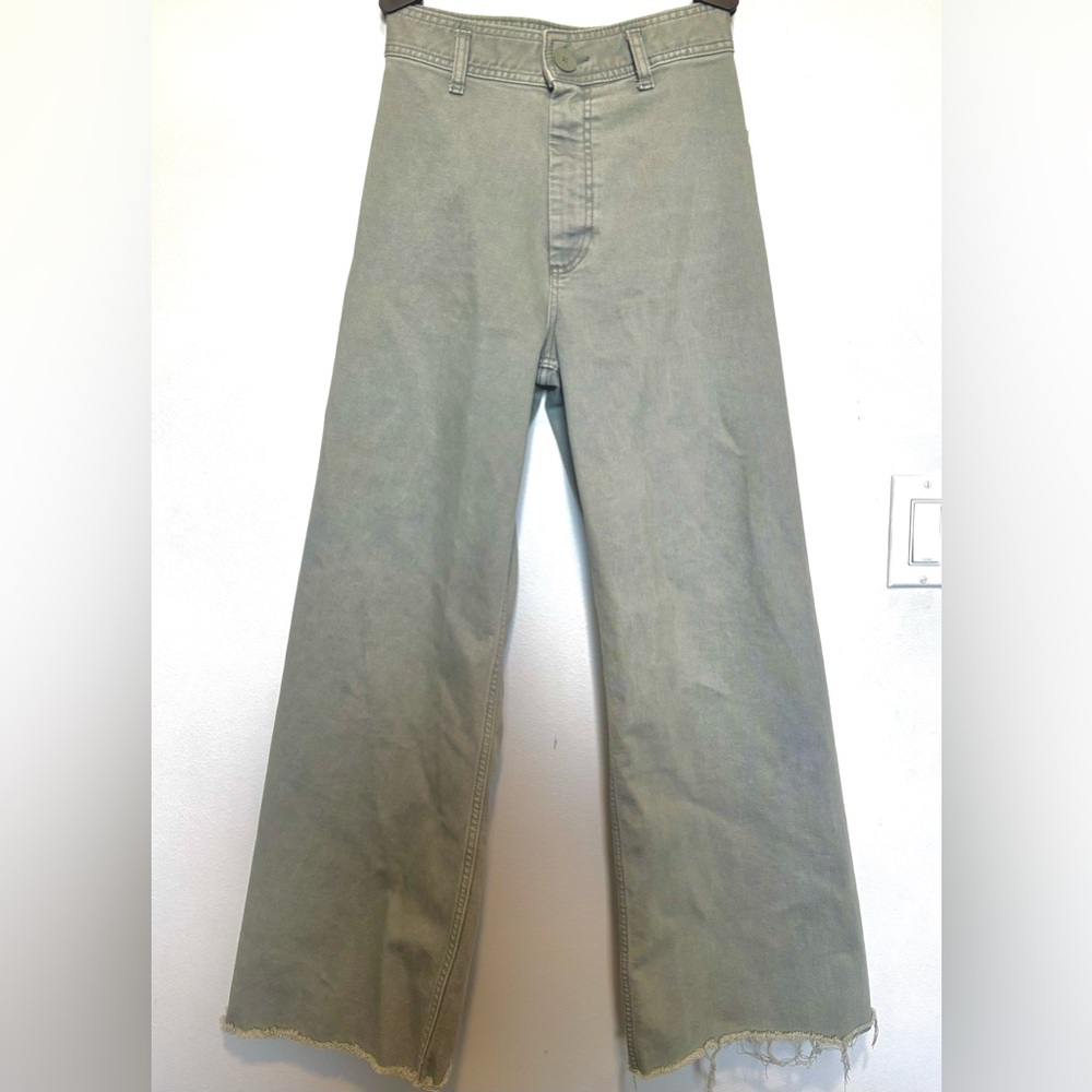 Zara Green Wide-Leg Pants